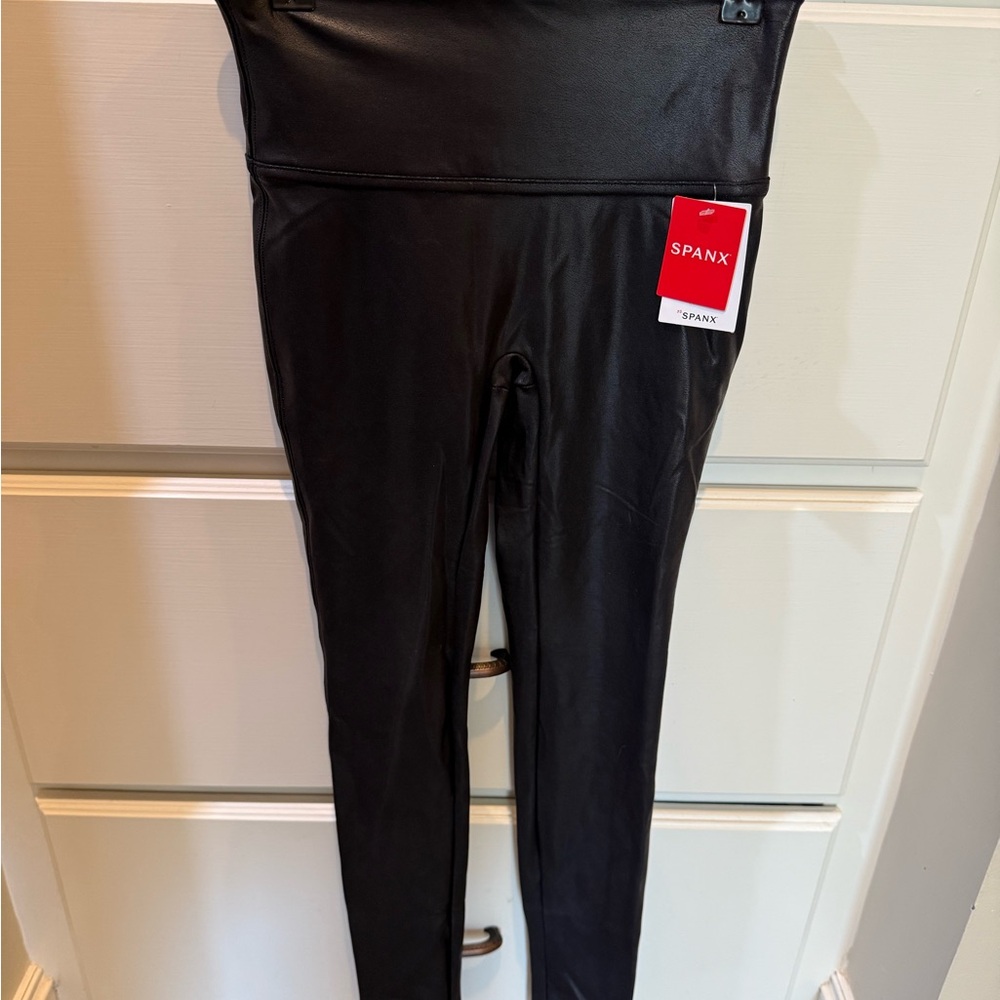 SPANX Black Shiny Leggings